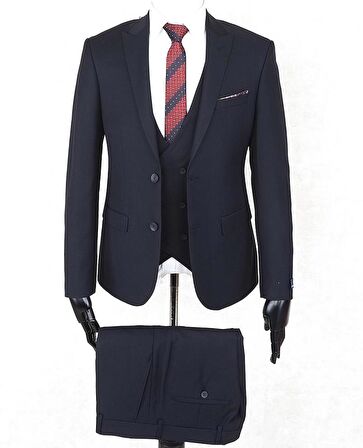 Jan Carlucci Slimfit Yelekli Drop 6 Takım