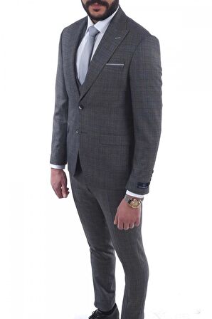 Jan Carlucci Slimfit Yelekli Drop 6 Takım