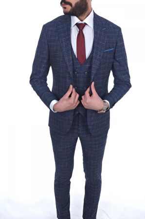 Jan Carlucci Slimfit Yelekli Drop 6 Takım