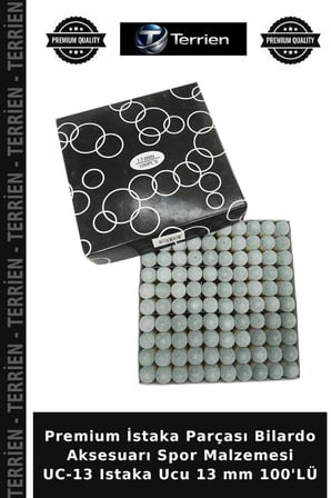 Premium İstaka Parçası Bilardo Aksesuarı Spor Malzemesi UC-13 Istaka Ucu 13 mm 100'LÜ