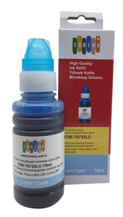 Özel Üretim Dolum Malzeme Çalışma İnkjet Mürekkepler 70ml Cyan