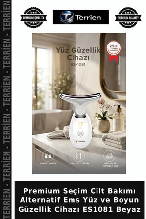 Premium Seçim Cilt Bakımı Alternatif Ems Yüz ve Boyun Güzellik Cihazı ES1081 Beyaz