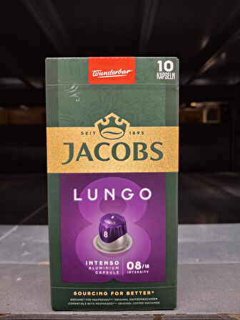 Jacobs Lungo 8 Intenso Nespresso Uyumlu Kapsül Kahve 10 Kapsül