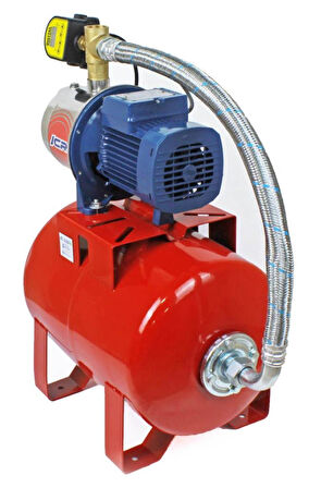Pedrollo JCRm 1A Dijital Paslanmaz Jet Hidrofor 2 Kat 4 Daire 24 Litre Tanklı
