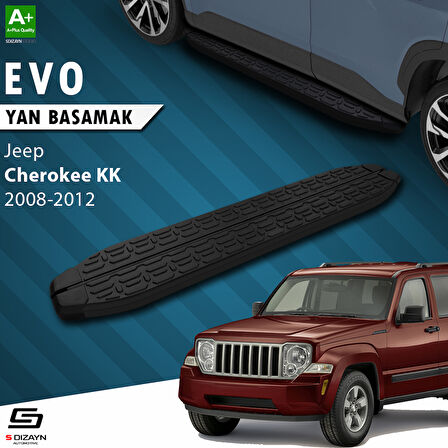 S-Dizayn Jeep Cherokee KK Evo Siyah Yan Basamak 153 Cm 2008-2012 A+ Kalite