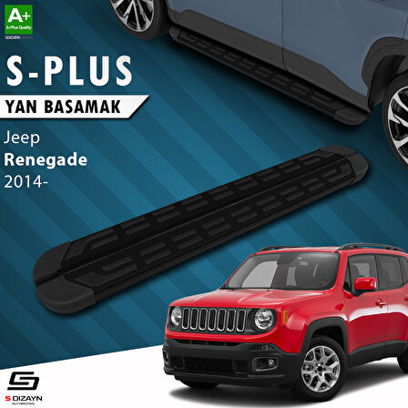 S-Dizayn Jeep Renegade S-Plus Siyah Yan Basamak 173 Cm 2014 Üzeri A+ Kalite