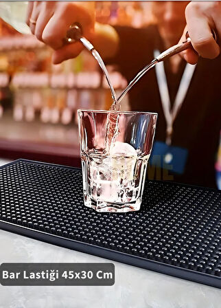 Kauçuk Bar Matı Servis Paspası Su Geçirmez Bar Lastiği 45x30 Cm
