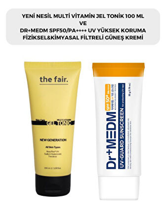 the fair. Multi Vitamin Jel Tonik 100 ml ve Dr+MEDM SPF50/PA++++ UV 50 ML Guard Sunscreen Yüksek Koruma Fiziksel&Kimyasal Filtreli Güneş Kremi