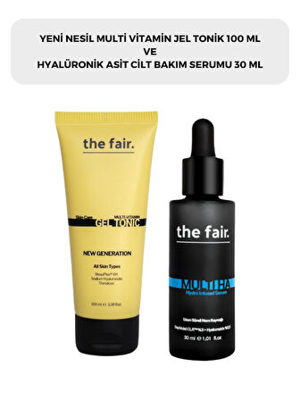 the fair. Multi Vitamin Jel Tonik 100 ml ve Hyalüronik Asit Nemlendirici Cilt Bakım Serumu 30 ml