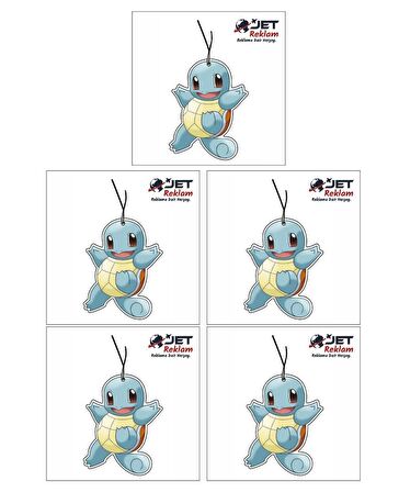 Jethızında 5'li Set Pokemon Squirtle Tasarımlı Dekoratif Oto Kokusu