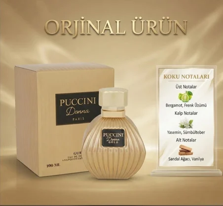 Puccini Paris Donna Gold EDP 100 ml Kadın Parfüm (Orijinal Ürün Güvencesi)