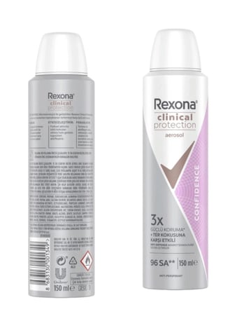 Rexona Clinical Protection Confidence Aerosol Kadın Deodorant 150 ml (Orijinal Ürün Güvencesi)