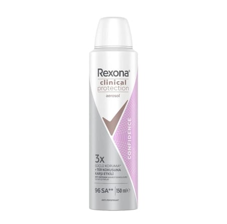 Rexona Clinical Protection Confidence Aerosol Kadın Deodorant 150 ml (Orijinal Ürün Güvencesi)