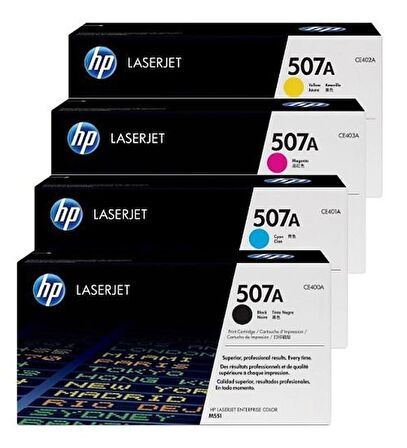 Hp 507A Orjinal Toner 4'lü Set CE400A-CE401A-CE402A-