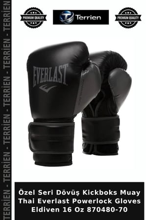 Özel Seri Dövüş Kickboks Muay Thai Everlast Powerlock Gloves Eldiven 16 Oz 870480-70
