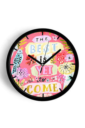 Modern Yazılı Tasarım - The Best Is Yet To Come Duvar Saati - 35cm - Sessiz Mekanizma