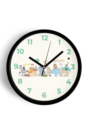 Sevimli Hayvanlar Temalı Çocuk Odası Modern Duvar Saati - 35cm - Sessiz Mekanizma
