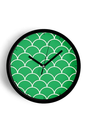 Soyut - Geometrik Temalı Modern Duvar Saati - 35cm - Önü Camlı Siyah Kasa - Sessiz Mekanizma