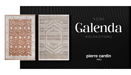 Pierre Cardin Galenda JH02A Krem Multi Viskon Akrilik Yumuşak Dokulu Klasik Etnik Halı