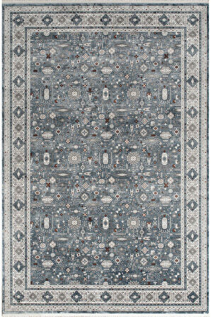 Pierre Cardin Galenda JH02C Mavi Multi Viskon Akrilik Yumuşak Dokulu Klasik Etnik Halı