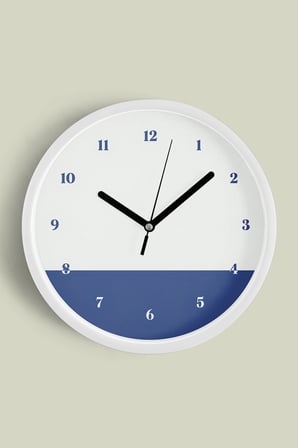 Soyut - Geometrik Temalı Modern Duvar Saati - 42cm - Önü Camlı Beyaz Kasa - Sessiz Mekanizma