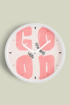 Modern Yazılı Tasarım - '' Good Morning - Günaydın'' Duvar Saati - 35cm - Sessiz Mekanizma