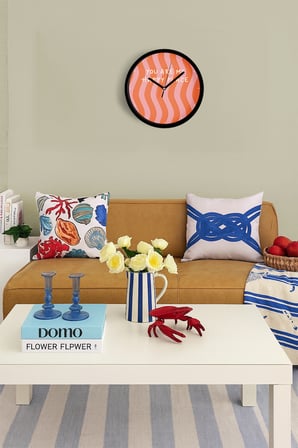 Modern Yazılı Tasarım - '' You Are My Happy Place '' Duvar Saati - 42cm - Sessiz Mekanizma