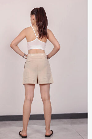 Kadın Taş Kemerli Şort