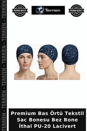 Premium Bas Örtü Tekstil Sac Bonesu Bez Bone İthal PU-20 Lacivert