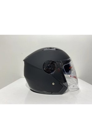  Jk 512 Güneş Vizörlü Mat Siyah Açık Kask 