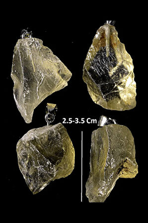 Sertifikalı Ham Işlenmemiş Limon Kuvars Taşı Kolye