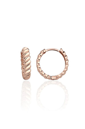 Gümüş 925 Ayar 16 Mm Hagi Örgü Rose Küpe