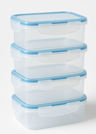 4'lü Mini Diyet Kabı Seti BPA Free Hava Almaz Saklama Kabı Çıkarılabilir Bölmeli Gıda Kutusu 350 ml