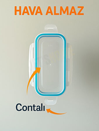 4'lü Mini Diyet Kabı Seti BPA Free Hava Almaz Saklama Kabı Çıkarılabilir Bölmeli Gıda Kutusu 350 ml