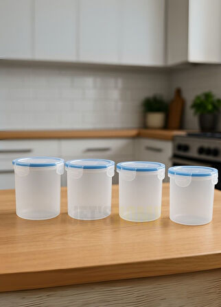 Erzak Saklama Kabı Seti 4'lü Bpa Free Gıda Kutusu Bpa Free Hava Almaz 750 ml