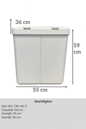 4’lü Katlanabilir Çamaşır Sepeti Seti – 80 Litre Kirli Sepeti, Sele, Su Kovası ve Maşrapa