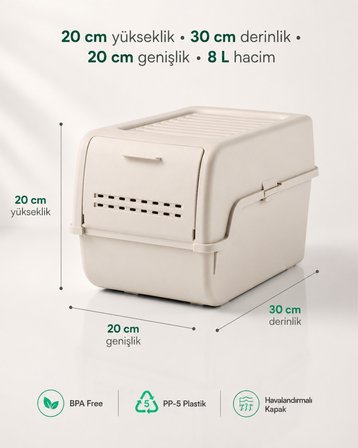 Mini Patates Soğan Sepeti Krem 8 L - BPA Free Havalandırmalı Sebzelik