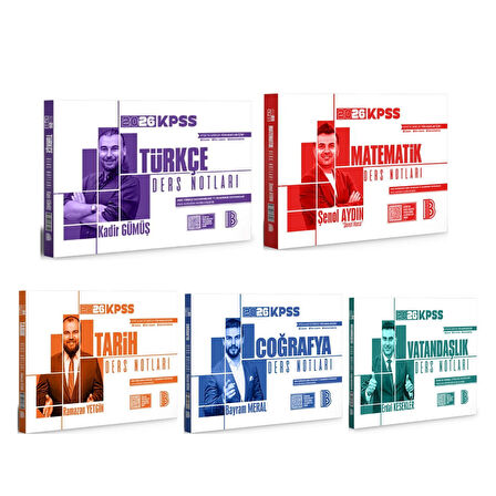 Benim Hocam 2026 KPSS Video Ders Notları Seti 5 Kitap