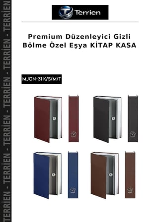 Premium Düzenleyici Gizli Bölme Özel Eşya KİTAP KASA