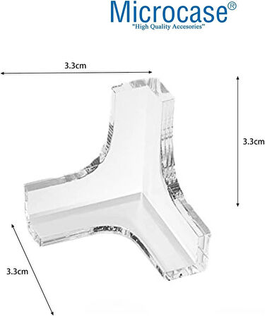 Microcase Bebekler için Eşya Masa Köşe Koruyucu  Şeffaf Kendinden Yapışkanlı Silikon Köşe Koruma - ŞEFFAF AL4544 4 Adet