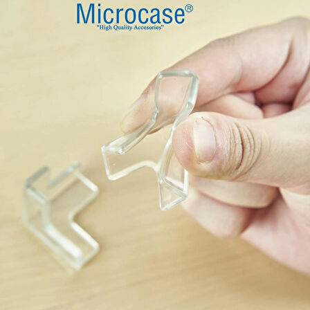 Microcase Bebekler için Eşya Masa Köşe Koruyucu  Şeffaf Kendinden Yapışkanlı Silikon Köşe Koruma - ŞEFFAF AL4544 4 Adet