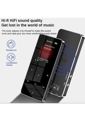 8GB DAHİLİ HAFIZALI MP3-MP4 ÇALAR HD SES BLUETOOTH 5.0 MÜZİK ÇALAR HAFIZA KARTI GİRİŞLİ FM RADYOLU