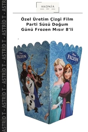 Özel Üretim Çizgi Film Parti Süsü Doğum Günü Frozen Mısır 8’li