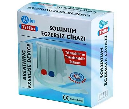 RABIR Triflo Solunum Egzersiz Cihazı 3 Top Üfleme Topu Nefes Egzersizi Kutulu