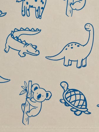 JUNİES BABY KOALA BASKILI YAZLIK ERKEK BEBEK ŞORTLU 2 Lİ TAKIM
