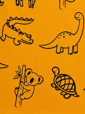 JUNİES BABY KOALA BASKILI YAZLIK ERKEK BEBEK ŞORTLU 2 Lİ TAKIM