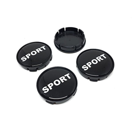 Sport Damla Geçme Jant Göbek Kapağı 4’lü Set 55/58mm Siyah