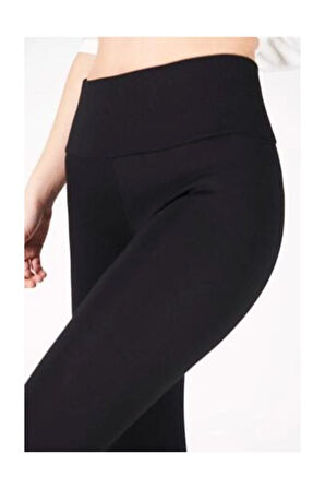 Esemod Kadın Siyah Toparlayıcı Günlük Spor Şık Rahat Push Up Yüksek Bel Slim Fit Tayt