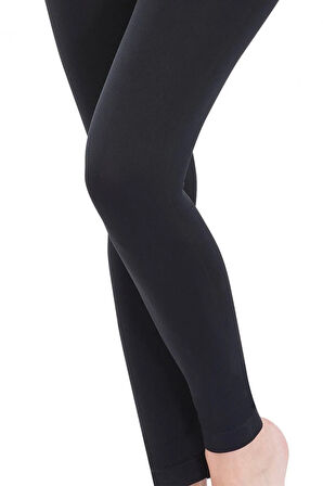 Kadın Siyah 2 Beden Küçülten Yüksek Bel Dikişsiz Korse Tayt