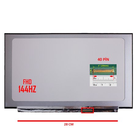 HP Victus 16-d1011nt (6G0E0EA) 16.1 inç 40 Pin IPS 144Hz Notebook Laptop LCD LED Ekran